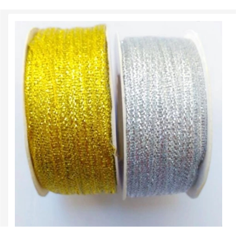 

Pita Emas/Perak 1/8" (Gold/Silver Ribbon 1/8 inch) 80 yard Per ROLL
