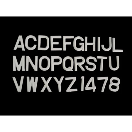 HURUF/NOMOR PLAT MOTOR TIMBUL PUTIH LANCIP