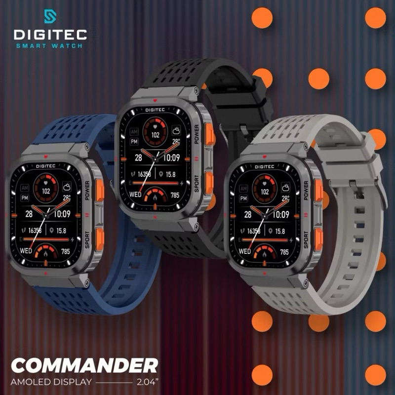 Jam Tangan Digitec Commander Jam Tangan Pria Smartwatch Amoled Original Garansi Resmi | Jam Tangan S