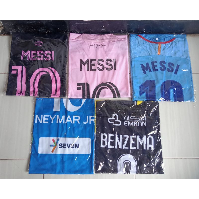 Jersey Nameset Messi Neymar Benzema Lokalan Printing