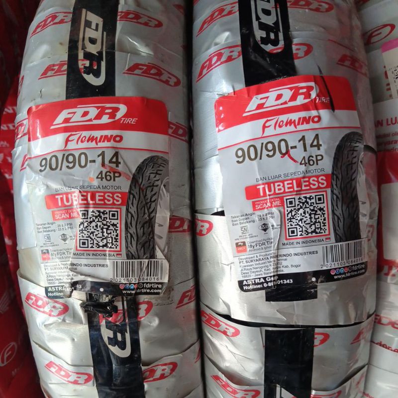 BAN LUAR BELAKANG FDR VARIO/BEAT/SCOOPY TUBLES(90/90-14