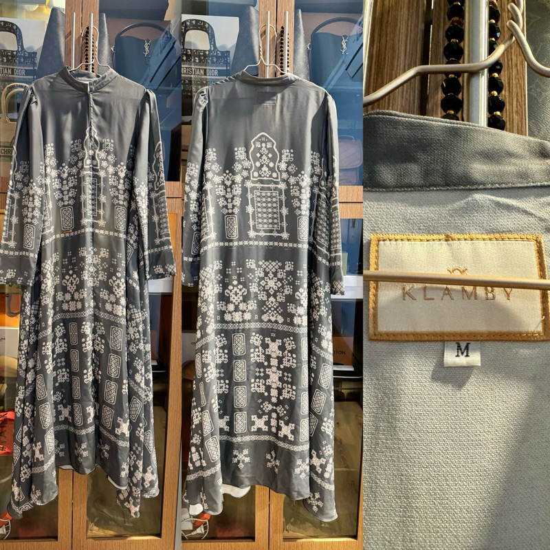 Preloved like new Mashrabiya Outer M Caviar Dress Gamis Wearing Klamby Original