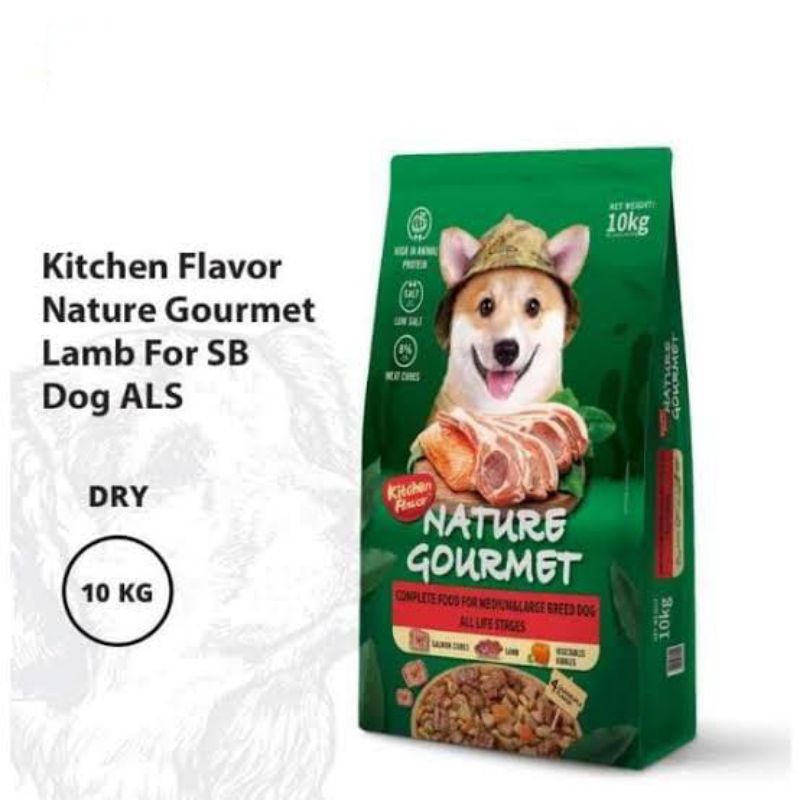 Kitchen Flavor Nature Gourmet Lamb Salmon Antarctic Krill Adult Puppy 10kg Makan Anjing Anak & Dewas