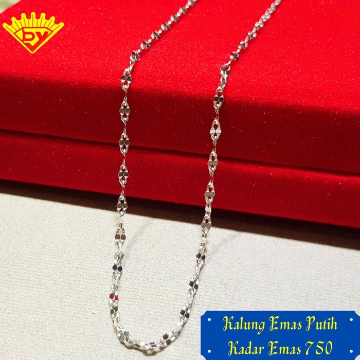 Kalung Emas Putih Kadar Emas 750