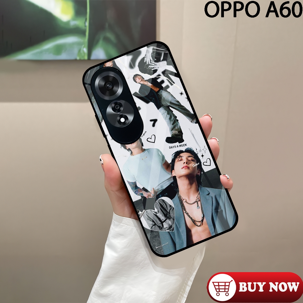 [KS01] Case Glossy CASE OPPO A60  | Casing Kilau Pic HD Motif JUNGKOOK BTS  | Case Kekinian Murah Ku