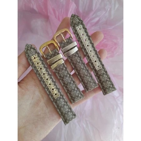 Strap Coach Jam Tangan Kulit Leather Genuine 17MM