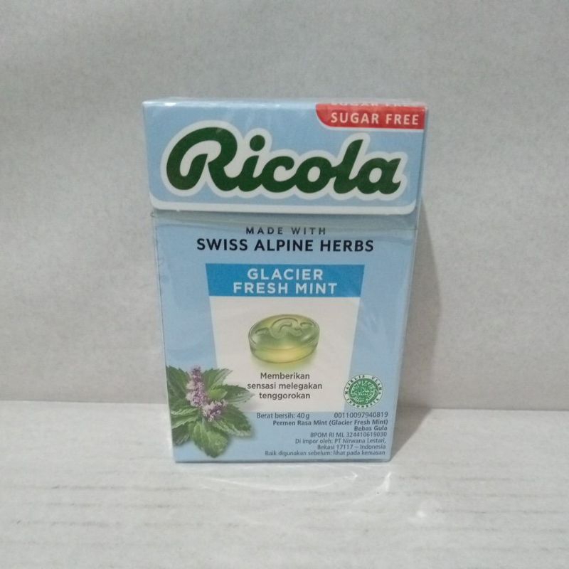 

Ricola Glacier Fresh Mint Sugar Free 40g