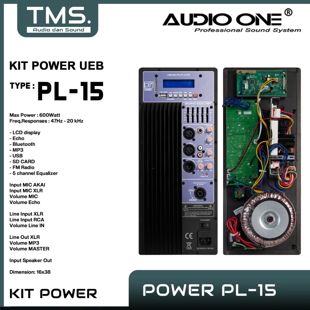 Power Kit Speaker Aktif Bluetooth Power Amplifier equaliser