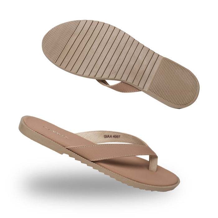 GABINO CACA Sandal Flat Wanita Elegan-g1aa4007-MOCCA