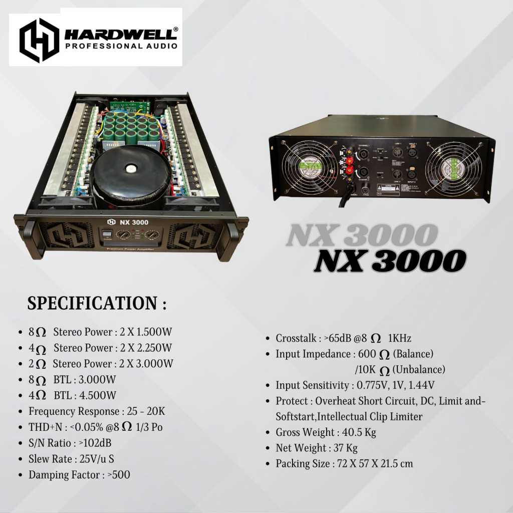 Power Amplifier Hardwell NX 3000 / NX3000 Original