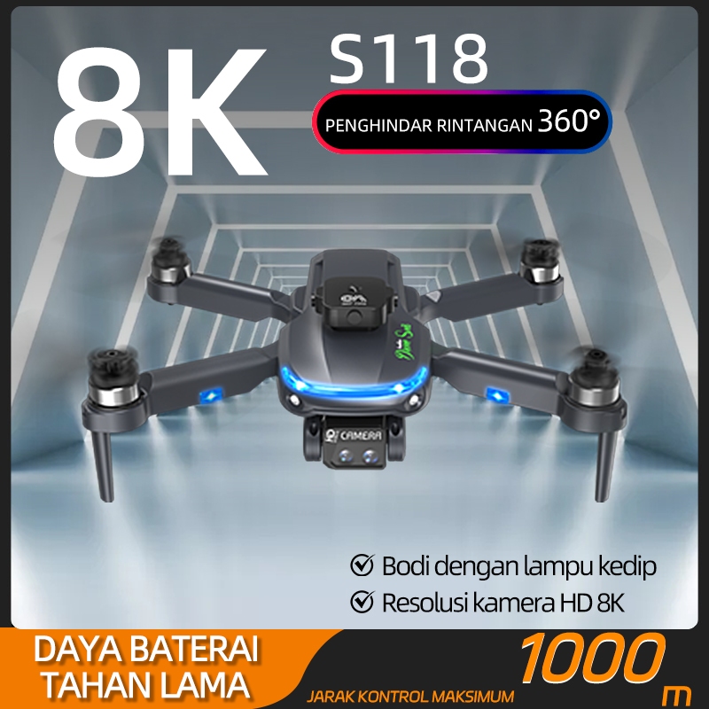 NEW S118 Drone kamera jarak jauh fotografi udara profesional murah dual camera drone premium