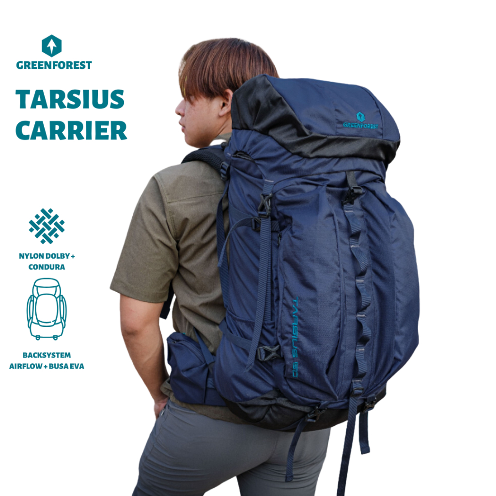 GREENFOREST Tarsius Carrier 60 + 5L - Tas Gunung Free Raincover