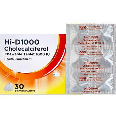 Hi-D 1000 IU TABLET KUNYAH, Meningkatkan Kadar Vitamin D