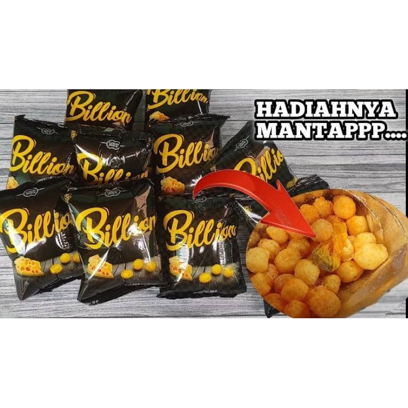 

Ciki Billion berhadiah uang tunai - snack berhadiah uang - 1 pak isi 10 pcs