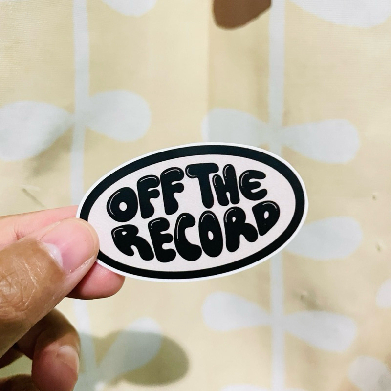 

Stiker OFF THE RECORD | Stiker Helm | Stiker Laptop | Stiker Vinyl Waterproof