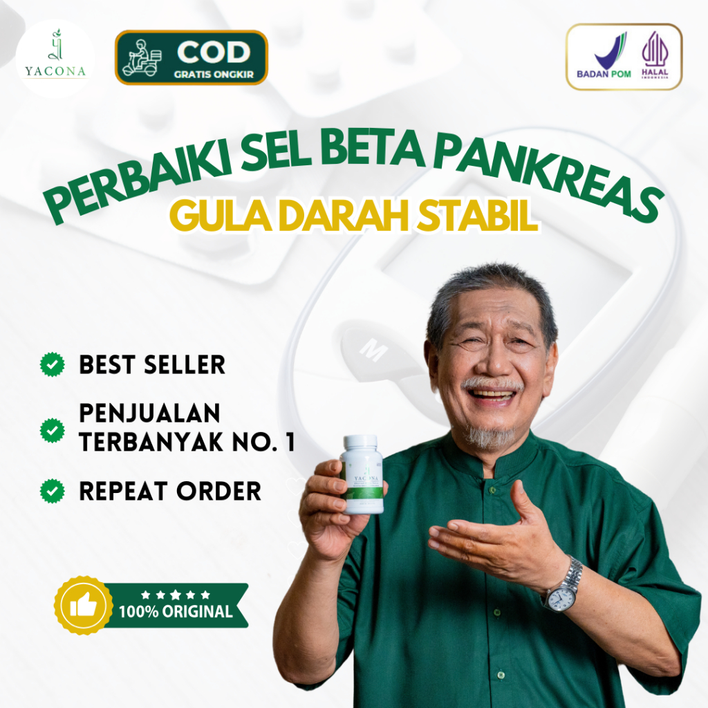 Yacona Obat Herbal Gula Darah Tinggi Yacona Kapsul Diabetes isi 60 Kapsul