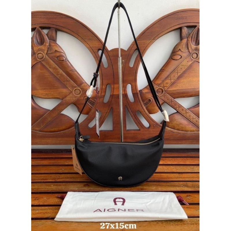 Tas wanita aigner fiona crossbody bag black
