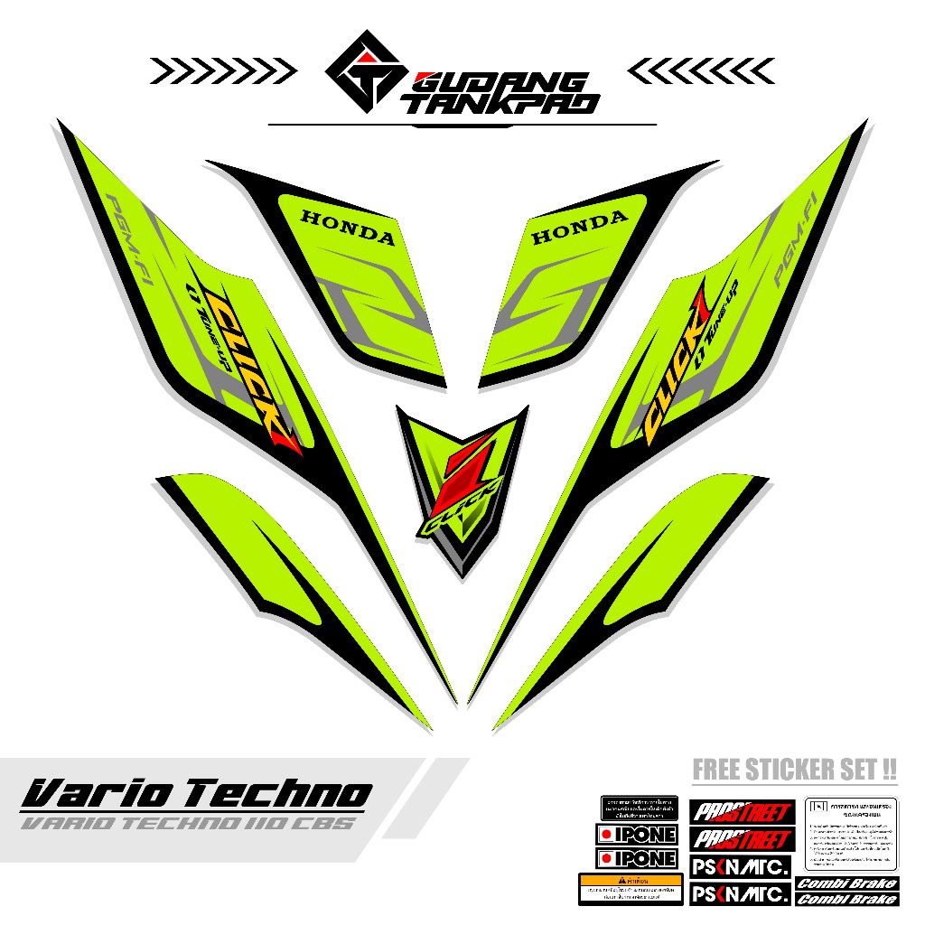 STIKER VARIASI VARIO CBS 110 /STRIPING VARIO 110 CBS NEW LIS BODY KODE 14  STIKER VARIASI / STRIPING