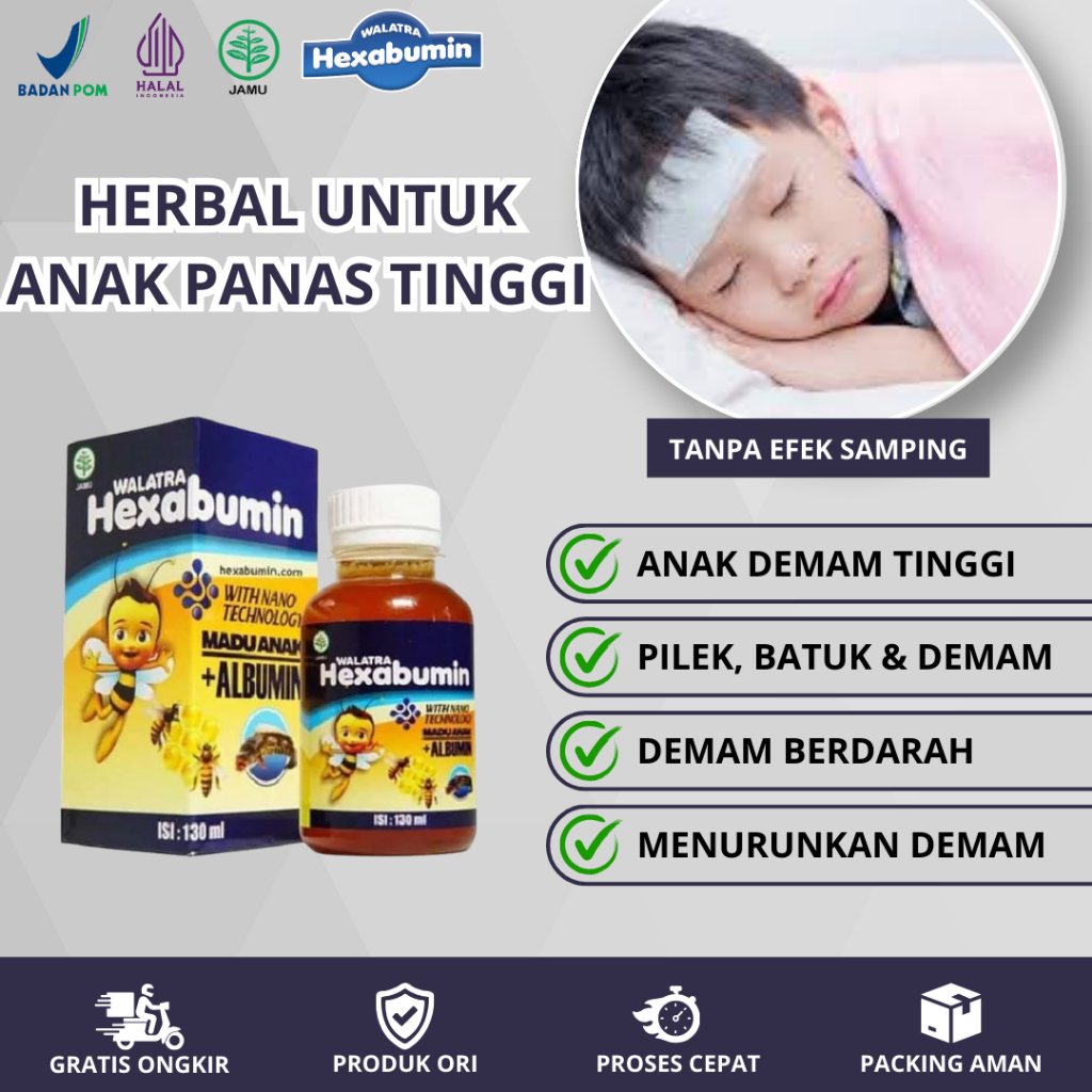 Obat Penurun Panas, Demam Tinggi, Demam/Batuk/Pilek, Menurunkan Panas Tinggi Dengan Hexabumin