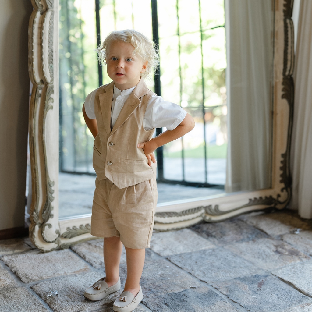 [READY STOCK] Shevilier - 3 pcs Vest Set in Camel