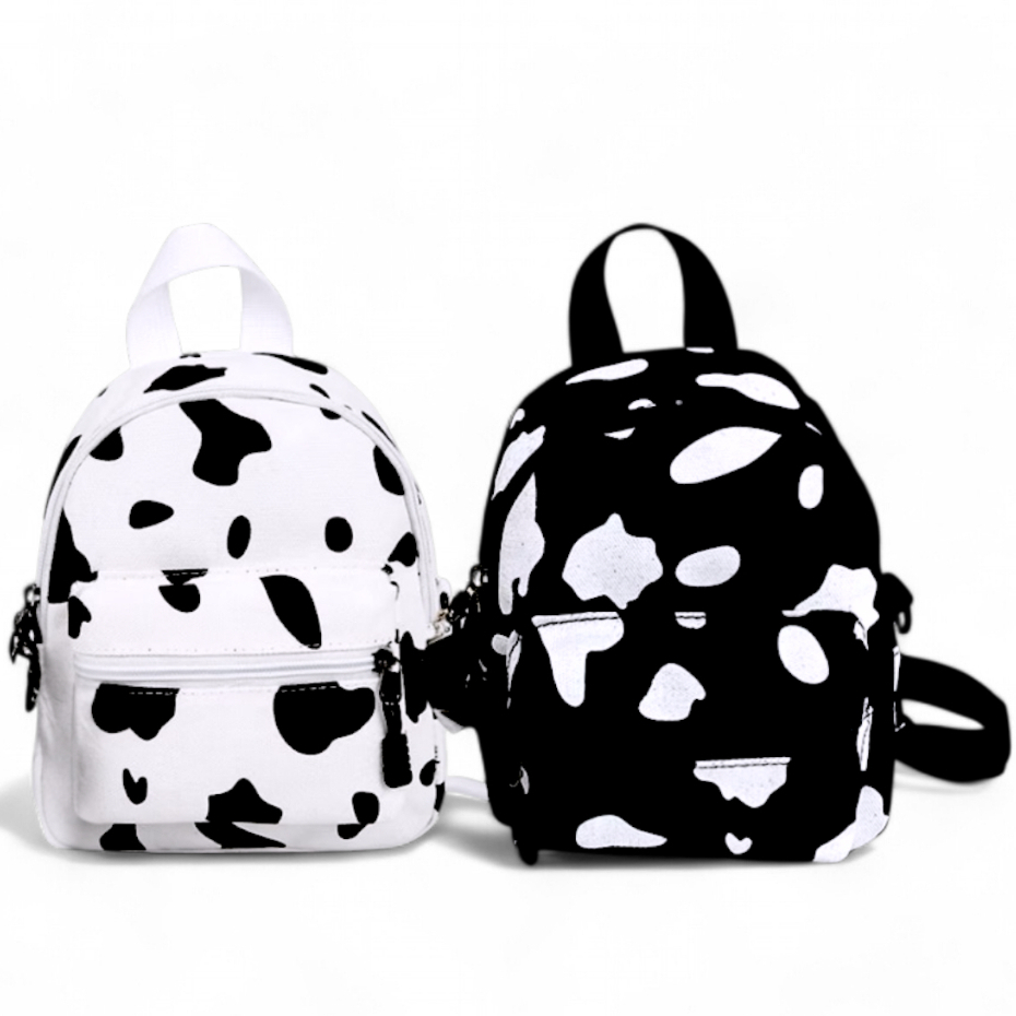TAS Wanita Lucu Spesial Tas Ransel Wanita Motif Sapi Lucu Fashion Backpack Mini Tas Punggung Korean