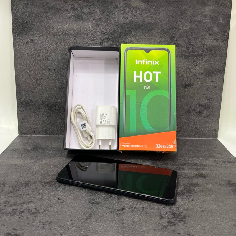 Infinix Hot 10 Play 3/32gb Fullset Second Garansi Resmi