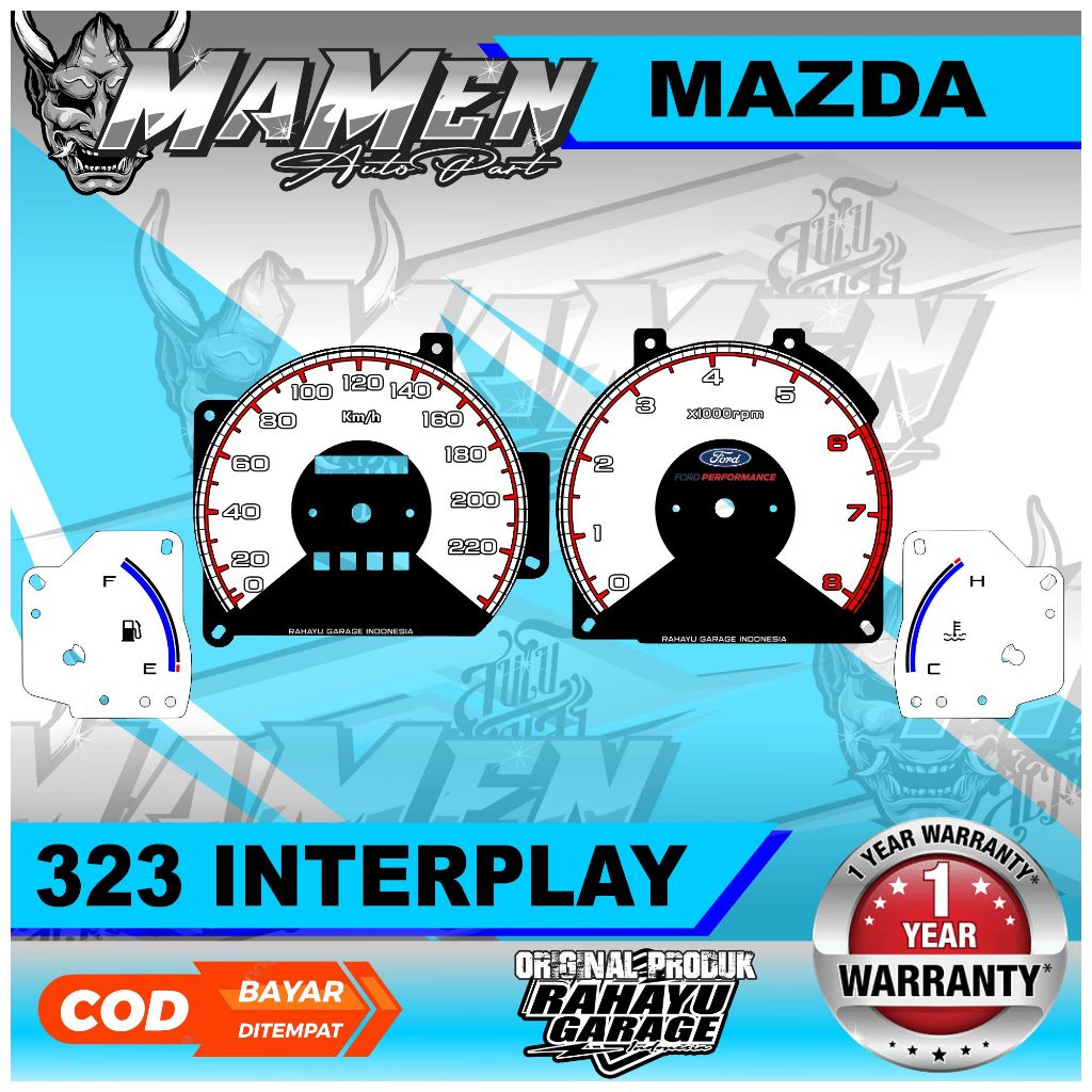 papan speedometer custom mazda 323 interplay