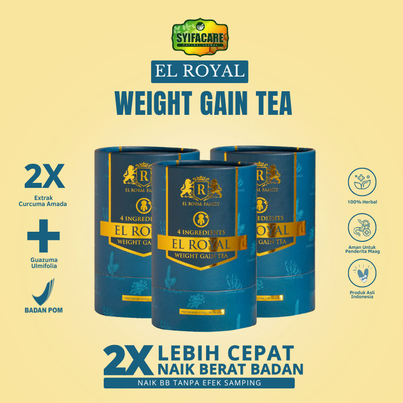 

Bundling 3 PCS El Royal Weight Gain Tea Teh Celup Herbal Pengemuk Penambah Berat Badan Lebih Cepat Tanpa Efek Samping