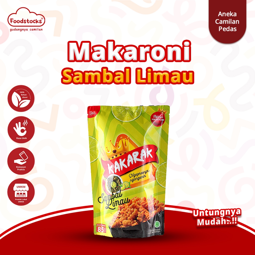 

Makaroni Kakarak Sambal Limau (100 gr)