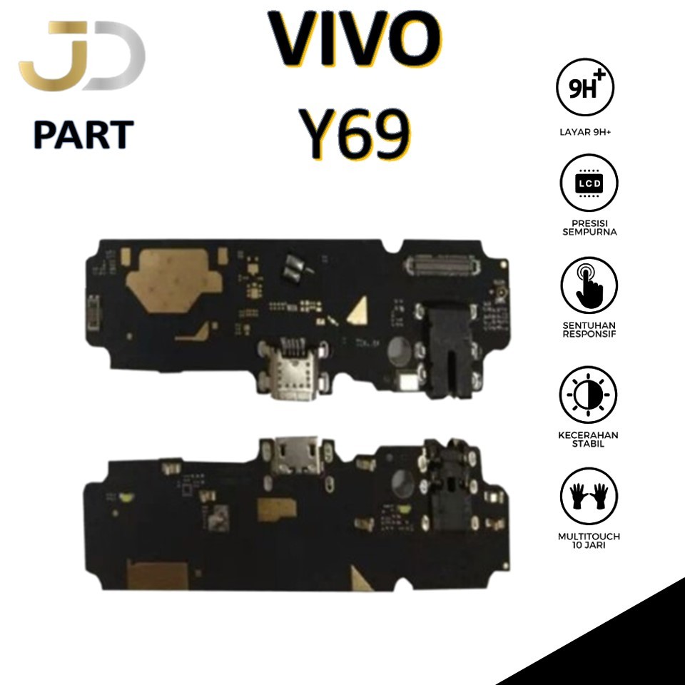 FLEXIBEL PAPAN CAS VIVO Y69 + CONNECTOR CHARGER + MIC ORI