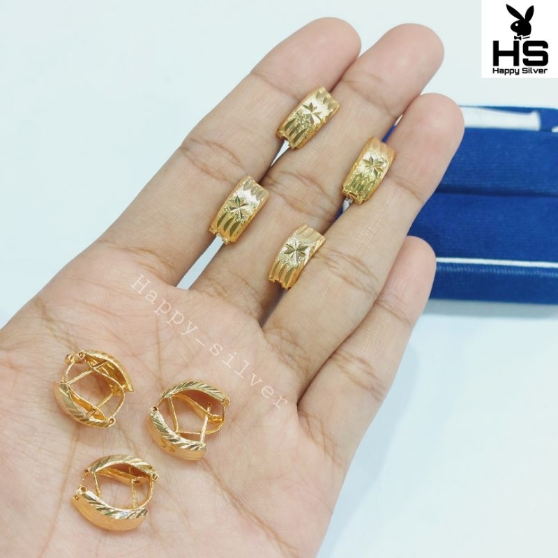 Anting Jepit Perak Asli 925 Untuk Dewasa Model Emas 24k