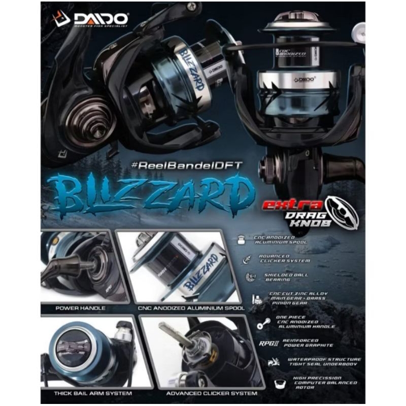Reel Daido Blizzard Power Handle New Waterproof 8.0