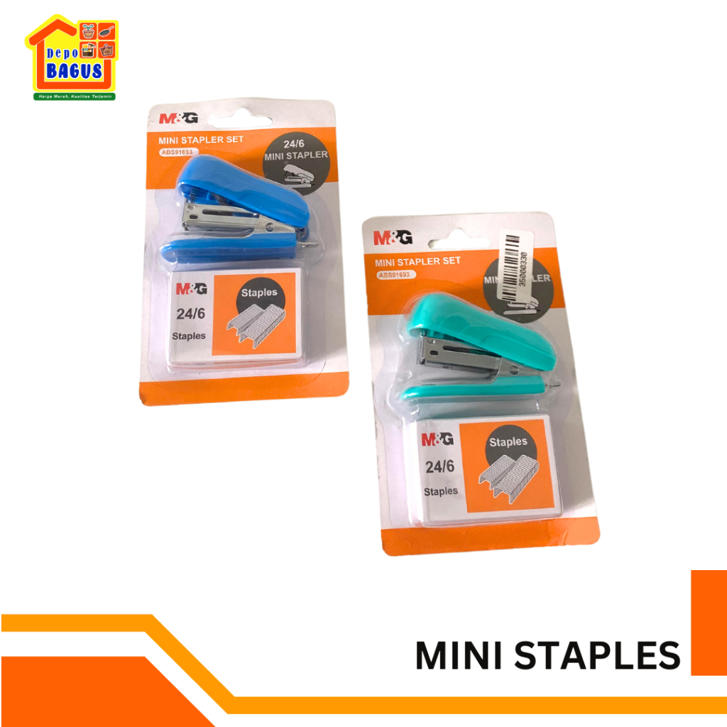 

Mini Stapler Set, Staples Stainlees, Staples Set Isi