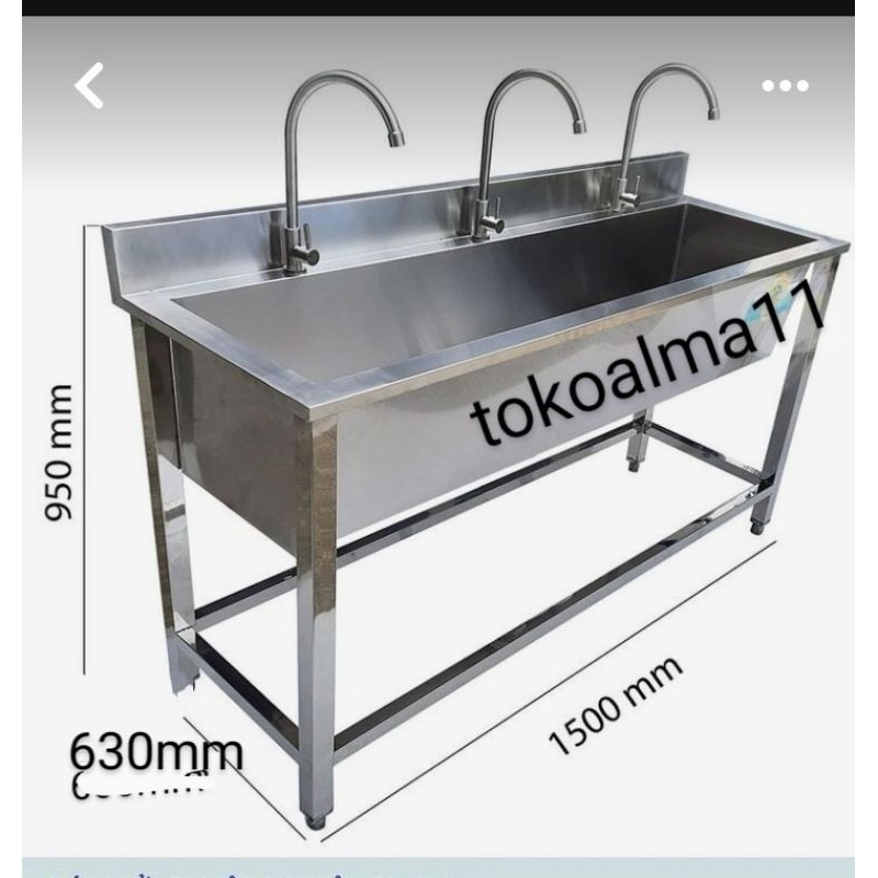 WASTAFEL/ POT SINK / SERVICE SINK / SCRUB SINK KERAN SENSOR ( sus 304)