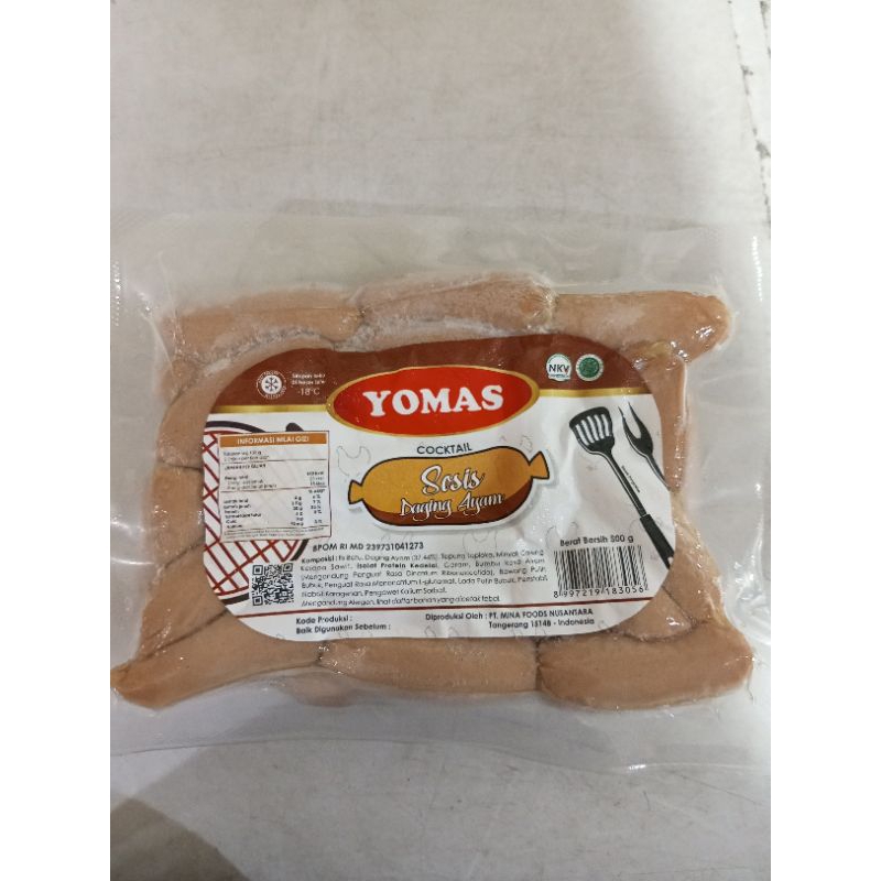 

Yomas coktail sosis daging ayam 500gr