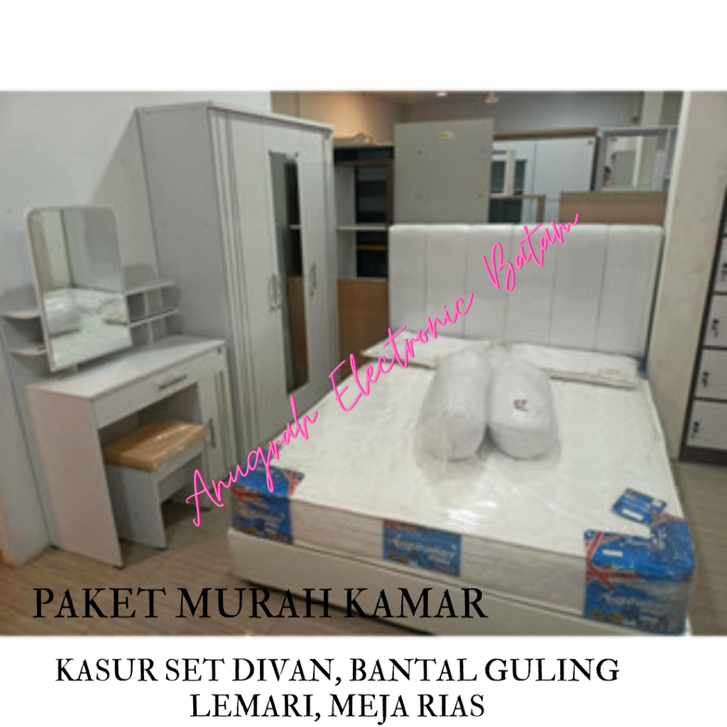 Paket Hemat Set Kasur Spring Bed, Lemari & Meja Rias  BATAM