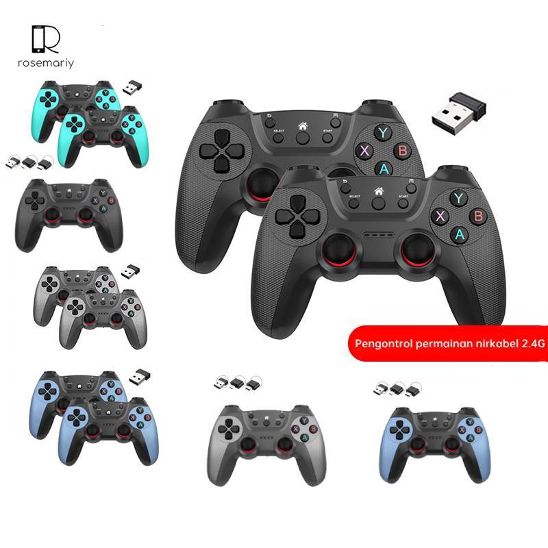 Gamepad Joystick Wireless 2.4Ghz Unitech PC Laptop Android USB（USB+type-c+micro)- Rose'3C