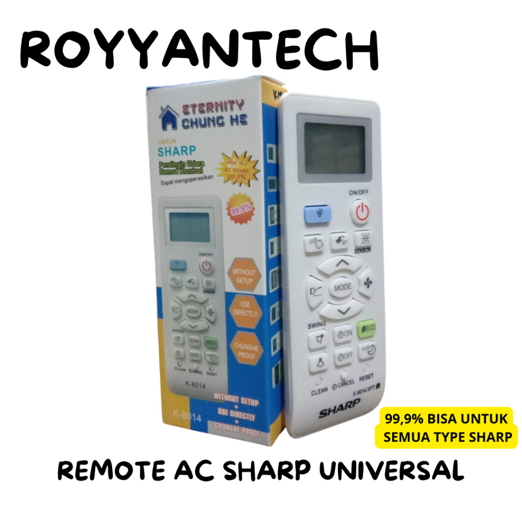 REMOTE AC SHARP UNIVERSAL CHUNC HE REMOT AC SHARP