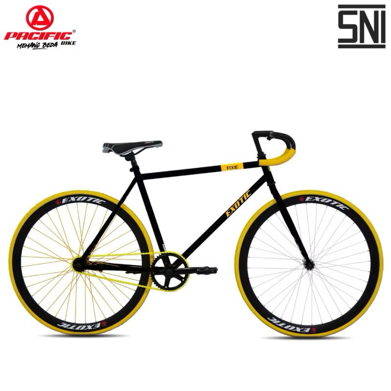 Sepeda Fixie Classic 700c Exotic by Pacific Dropbar Velg Lebar Limited Edition