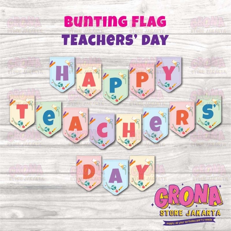Bunting Flag Teacher's day / Bendera Teacher's day