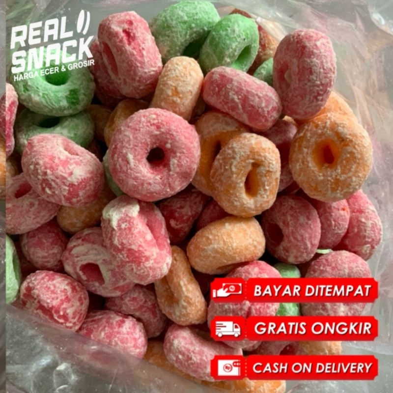 

DONAT GETAS MANIS GURIH PREMIUM 1KG KUE LADUAN WARNA WARNI MANIS