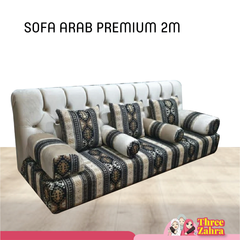 SOFA ARAB LESEHAN PREMIUM 2 METER/ KURSI LESEHAN GURU / KURSI MAJLIS FREE BANTAL