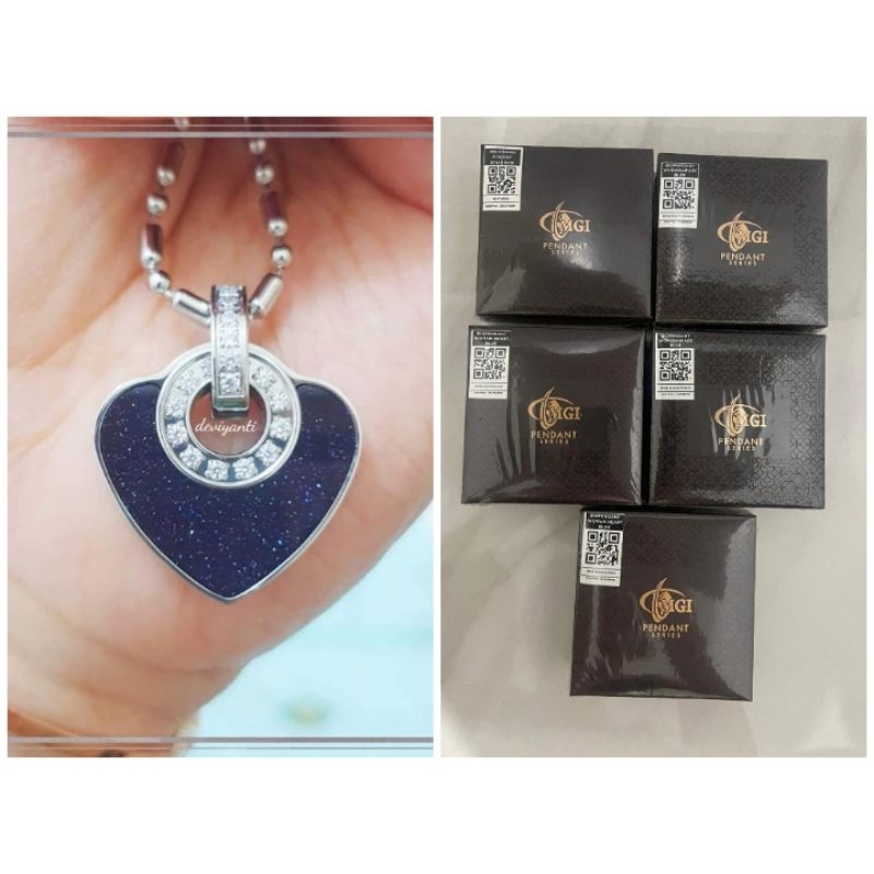 kalung germanium lsw heart blue