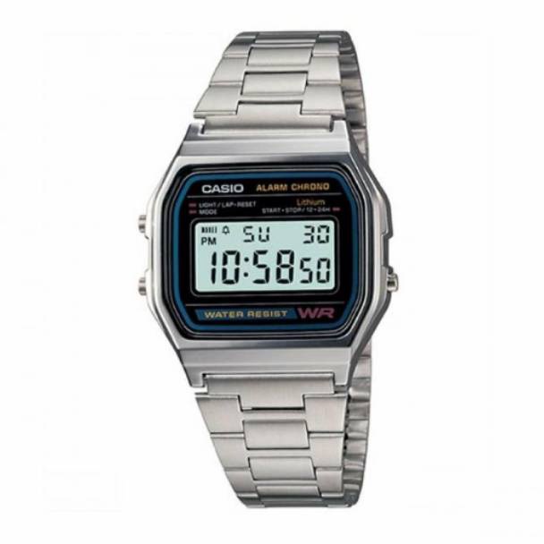 KODE D13J JAM TANGAN CASIO A158W DIGITAL KOTAK UNISEX MURAH