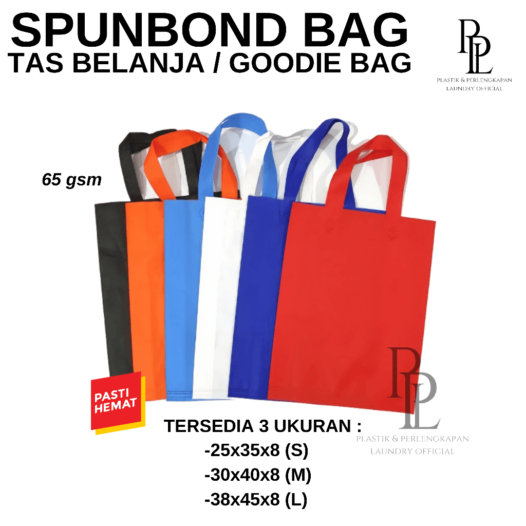 

Spunbond Goodie Bag Tas Belanja Model Tali Handle Kantong Kain