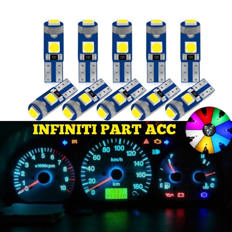 SOKET BOHLAM LAMPU LED CHIP T5 PANEL DASHBOARD AVANZA XENIA DLL