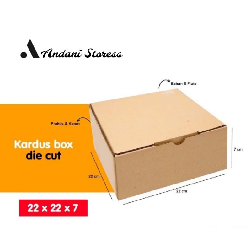 

Kardus Die Cut 22x22x7 | Karton Corrugated | Box Kotak Packing Souvenir | Dus Kotak Kado Hampers Polos