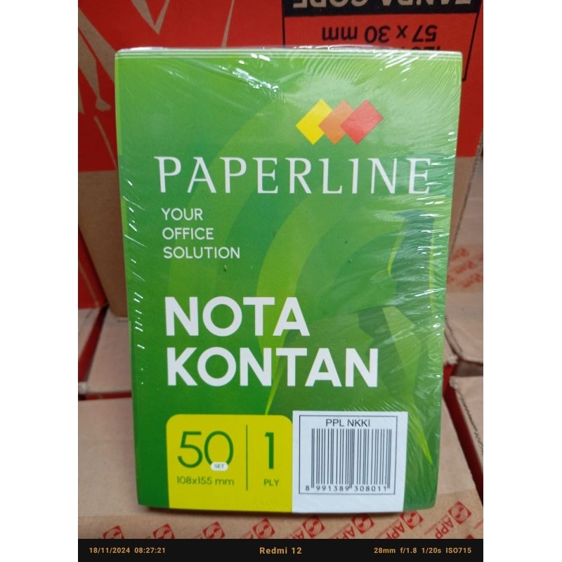 

Nota kontan merk paperlind ukuran kecil 1ply