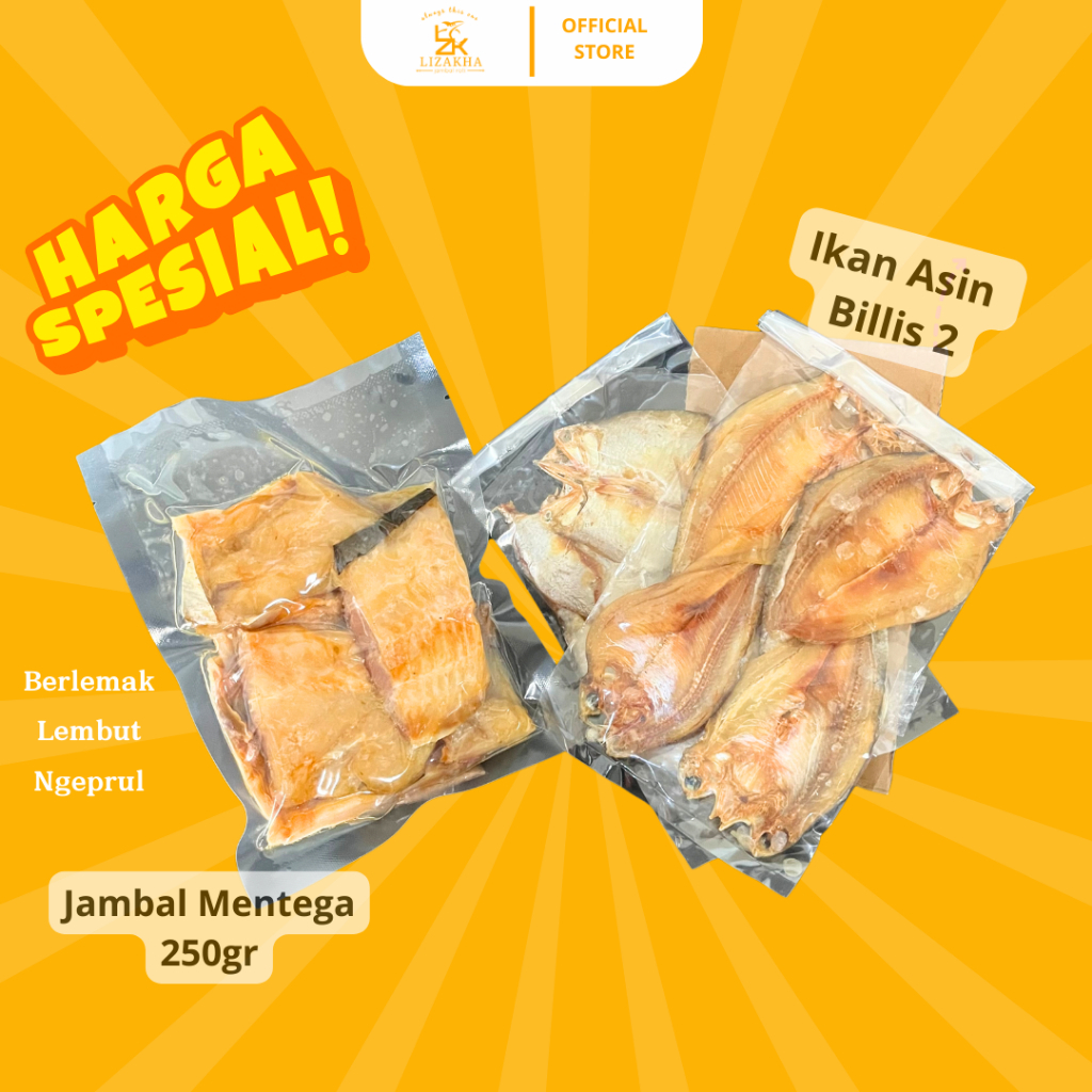 

Ikan Asin Jambal Roti Mentega Ngeprul Basah + Billis 2 ASLI Khas Pangandaran (Jambal Roti by Lizakha) 250gr