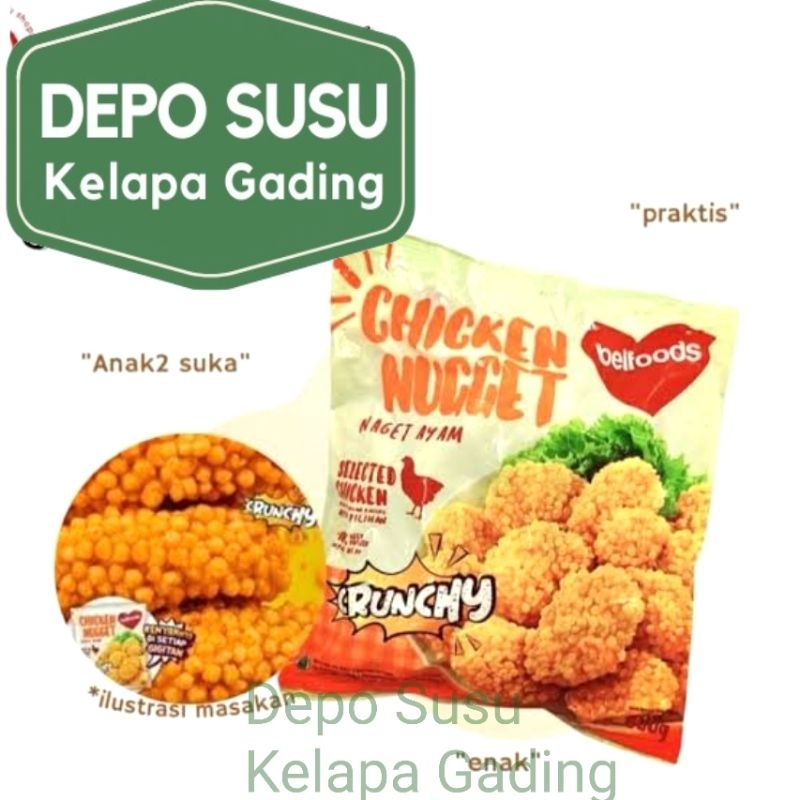 

Belfoods Crunchy Chicken Nugget 140gr | Belfood Crispy Ayam Naget 140 gr gram Selected Pilihan Nuget Royal Premium Nuggets